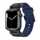 For Apple Watch SE 2023 44mm Explorer TPU Watch Band(Black Blue) - 1