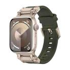 For Apple Watch SE 2023 44mm Explorer TPU Watch Band(Titanium Green) - 1