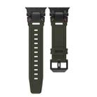For Apple Watch Ultra 2 49mm Explorer TPU Watch Band(Black Green) - 2