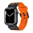 For Apple Watch Series 9 45mm Explorer TPU Watch Band(Black Orange) - 1