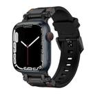 For Apple Watch Series 9 45mm Explorer TPU Watch Band(Black Black) - 1