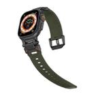 For Apple Watch Series 9 45mm Explorer TPU Watch Band(Black Green) - 3