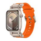 For Apple Watch Series 9 45mm Explorer TPU Watch Band(Titanium Orange) - 1