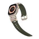 For Apple Watch Series 9 45mm Explorer TPU Watch Band(Titanium Green) - 3