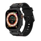 For Apple Watch Ultra 49mm Explorer TPU Watch Band(Black Black) - 1