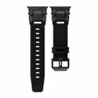 For Apple Watch Ultra 49mm Explorer TPU Watch Band(Black Black) - 2