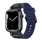For Apple Watch SE 2022 44mm Explorer TPU Watch Band(Black Blue) - 1