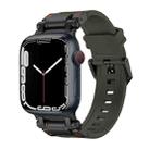 For Apple Watch SE 2022 44mm Explorer TPU Watch Band(Black Green) - 1