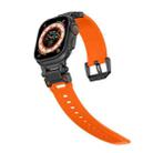 For Apple Watch Series 7 45mm Explorer TPU Watch Band(Black Orange) - 3