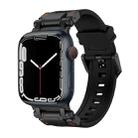For Apple Watch Series 7 45mm Explorer TPU Watch Band(Black Black) - 1