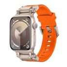 For Apple Watch Series 7 45mm Explorer TPU Watch Band(Titanium Orange) - 1
