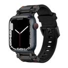 For Apple Watch 42mm Explorer TPU Watch Band(Black Black) - 1