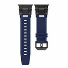 For Apple Watch 42mm Explorer TPU Watch Band(Black Blue) - 2