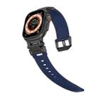 For Apple Watch 42mm Explorer TPU Watch Band(Black Blue) - 3