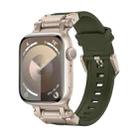 For Apple Watch 42mm Explorer TPU Watch Band(Titanium Green) - 1