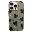 For iPhone 15 Pro Sweet Cool Bow PC Phone Case(Love Heart) - 1