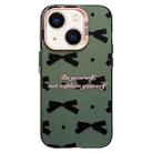 For iPhone 15 Sweet Cool Bow PC Phone Case(Black Bow Ties) - 1