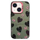 For iPhone 14 Sweet Cool Bow PC Phone Case(Love Heart) - 1