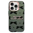 For iPhone 14 Pro Sweet Cool Bow PC Phone Case(Black Bow Ties) - 1