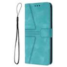 For iPhone 16 Pro Max Triangle Solid Color Leather Phone Case(Green) - 3