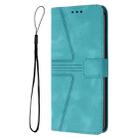 For iPhone 16 Plus Triangle Solid Color Leather Phone Case(Green) - 3