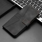 For iPhone 16e Triangle Solid Color Leather Phone Case(Black) - 2