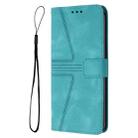For iPhone 16e Triangle Solid Color Leather Phone Case(Green) - 3