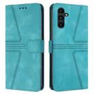 For Samsung Galaxy S23 FE 5G Triangle Solid Color Leather Phone Case(Green) - 1