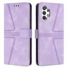 For Samsung Galaxy A13 4G/5G Triangle Solid Color Leather Phone Case(Purple) - 1