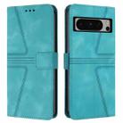 For Google Pixel 8 Pro Triangle Solid Color Leather Phone Case(Green) - 1