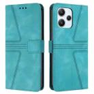 For Xiaomi Redmi 12 4G Triangle Solid Color Leather Phone Case(Green) - 1