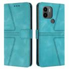 For Xiaomi Redmi A1+ Triangle Solid Color Leather Phone Case(Green) - 1