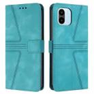 For Xiaomi Redmi A1 Triangle Solid Color Leather Phone Case(Green) - 1