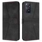 For Redmi Note 11 Pro 5G/4G Global Triangle Solid Color Leather Phone Case(Black) - 1