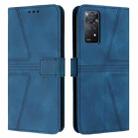 For Redmi Note 11 Pro 5G/4G Global Triangle Solid Color Leather Phone Case(Blue) - 1