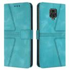 For Xiaomi Redmi Note 9 Pro Triangle Solid Color Leather Phone Case(Green) - 1