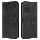 For Redmi Note 11 / 11S 6.43 Global Triangle Solid Color Leather Phone Case(Black) - 1