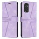 For Redmi Note 11 / 11S 6.43 Global Triangle Solid Color Leather Phone Case(Purple) - 1