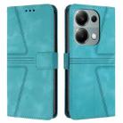 For Xiaomi Redmi Note 13 Pro 4G Triangle Solid Color Leather Phone Case(Green) - 1