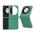 For ZTE Libero Flip 3 in 1 PC Frosted Full Coverage Phone Case with Hinge(Green) - 1