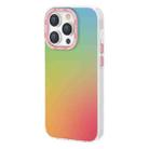 For iPhone 14 Pro Max TGVIS Grace Series Gradient Color Phone Case(Colorful Blue) - 1