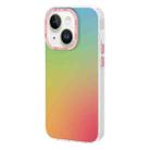 For iPhone 14 Plus TGVIS Grace Series Gradient Color Phone Case(Colorful Blue) - 1