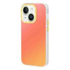 For iPhone 14 Plus TGVIS Grace Series Gradient Color Phone Case(Sunrise Orange) - 1