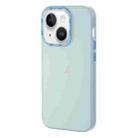 For iPhone 14 Plus TGVIS Grace Series Transparent Color Phone Case(Light Blue) - 1