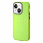 For iPhone 14 Plus TGVIS Grace Series Transparent Color Phone Case(Fluorescent Green) - 1