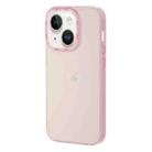 For iPhone 14 TGVIS Grace Series Transparent Color Phone Case(Pink) - 1