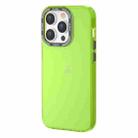 For iPhone 14 Pro TGVIS Grace Series Transparent Color Phone Case(Fluorescent Green) - 1