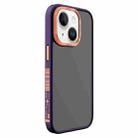 For iPhone 14 Plus TGVIS Vibrant Series Fashion Frame Phone Case(Purple) - 1