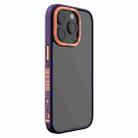 For iPhone 14 Pro TGVIS Vibrant Series Fashion Frame Phone Case(Purple) - 1