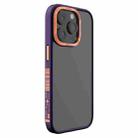 For iPhone 14 Pro Max TGVIS Vibrant Series Fashion Frame Phone Case(Purple) - 1